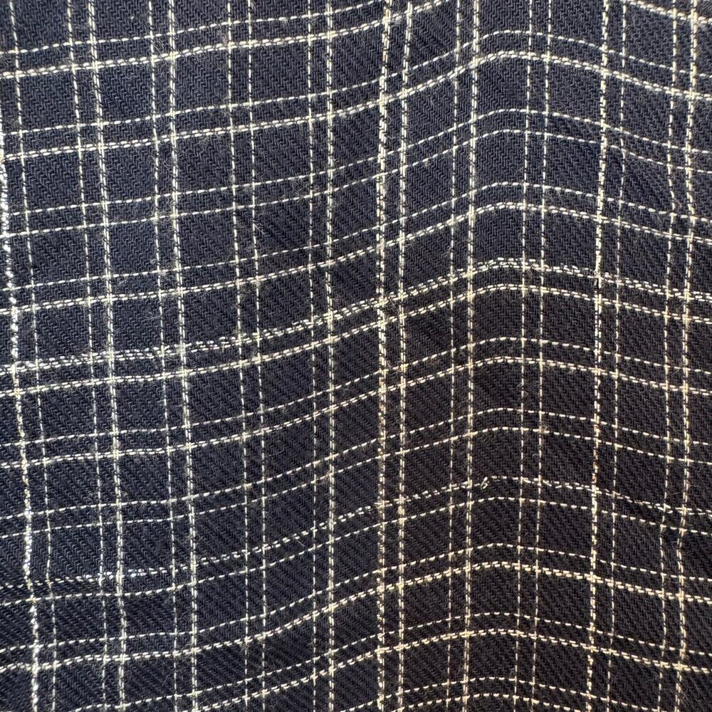 PAIGE Calissa Navy Plaid Flannel Peacoat Gunmetal Jimmy Check Top Medium - Picture 10 of 12